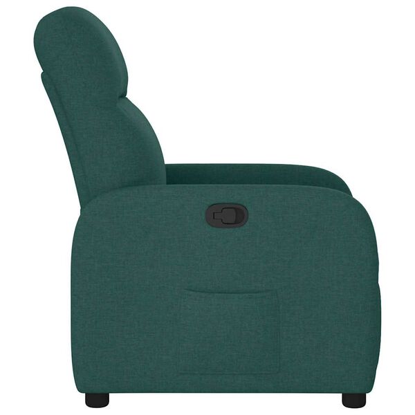 vidaXL Fauteuil inclinable Vert fonc&eacute; Tissu