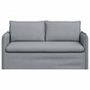 vidaXL Canap&eacute; 140cm Gris clair M&eacute;tал