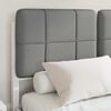 vidaXL Cadre de lit avec tête de lit rembourrée Gris clair