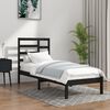 vidaXL Cadre de lit sans matelas noir bois massif 75x190 cm