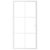 vidaXL Porte int&eacute;rieure 102,5x201,5 cm Blanc Verre ESG et aluminium