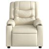 vidaXL Fauteuil inclinable de massage Cr&egrave;me Similicuir