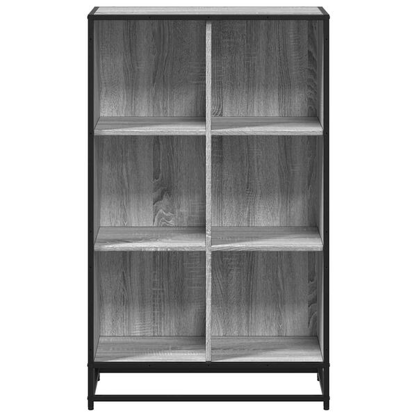 vidaXL Biblioth&egrave;que sonoma gris 65,5x33x107,5 cm bois d'ing&eacute;nierie