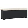 vidaXL Banc pouf avec coussin noir 110x30x40 cm résine tressée