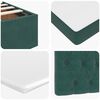 vidaXL Cadre de lit ottoman avec matelas vert fonc&eacute; 90x190 cm velours