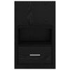 vidaXL Cabinet de chevet avec tiroir 2 pcs Ch&ecirc;ne noir 50 x 32,5 x 80cm