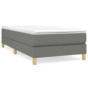 vidaXL Cadre de lit &agrave; lattes gris fonc&eacute; 80x200 cm tissu