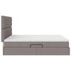 vidaXL Lit de Rangement Taupe 180 x 200 cm Cuir synth&eacute;tique