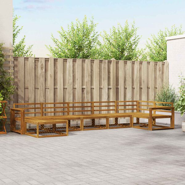 vidaXL Ensemble de canap&eacute;s d'ext&eacute;rieur 7 pcs Naturel