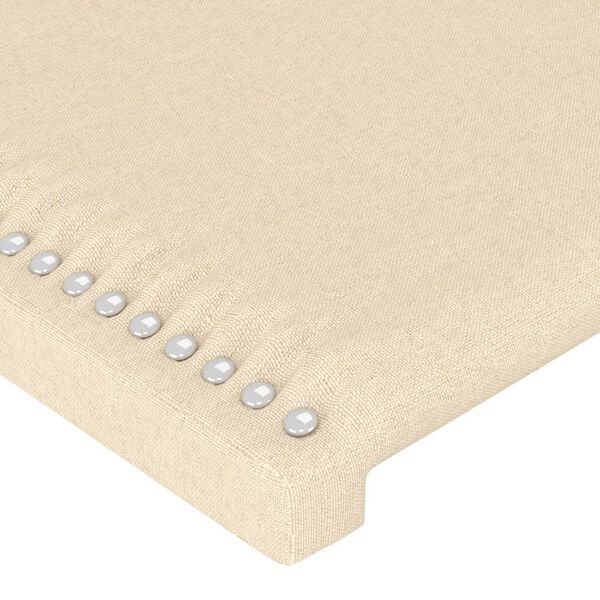 vidaXL T&ecirc;te de lit Cr&egrave;me 90x5x118/128 cm Tissu