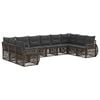 vidaXL Ensemble de canap&eacute; de jardin 10 pcs Gris et Gris fonc&eacute;
