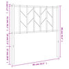 vidaXL Tête de lit métal blanc 80 cm