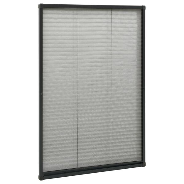 vidaXL Moustiquaire pliss&eacute;e pour fen&ecirc;tre Aluminium Anthracite 80x160cm