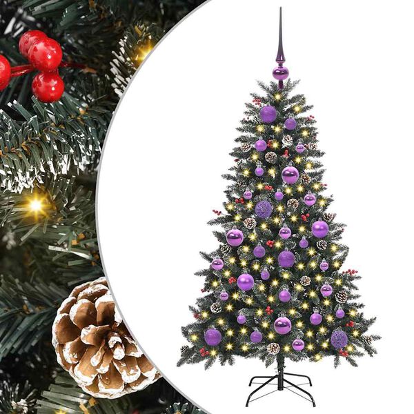 vidaXL Sapin de Noël artificiel avec 150 LED Vert 68 x 68 x 120 cm