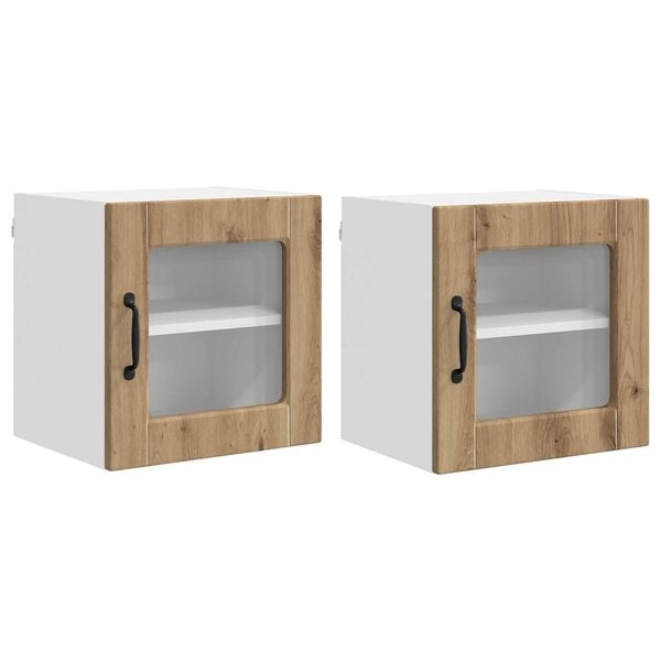 vidaXL Armoire de cuisine 2 pcs Ch&ecirc;ne artisanal 40 x 31 x 40 cm