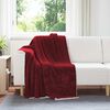 vidaXL Jet&eacute; Rouge Bordeaux 130 x 150 cm Toison