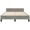 vidaXL Cadre de lit sans matelas gris clair 120x200 cm velours