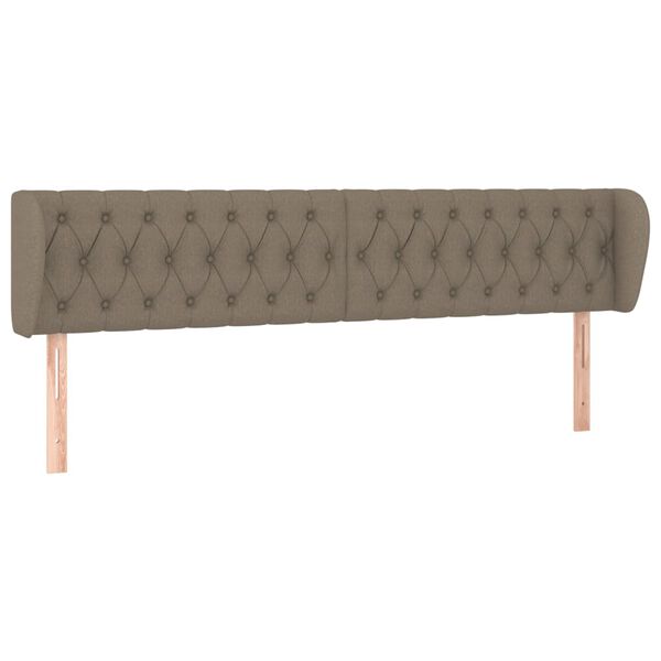 vidaXL T&ecirc;te de lit avec oreilles Taupe 203x23x78/88 cm Tissu