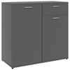 vidaXL Buffet Gris 80x36x75 cm Bois d'ing&eacute;nierie