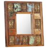 vidaXL Miroir avec rev&ecirc;tement Bouddha 50x50 cm Bois de r&eacute;cup&eacute;ration