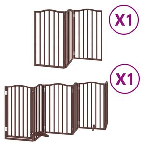 vidaXL Barri&egrave;re pour chien porte pliable 9 panneaux bois de peuplier