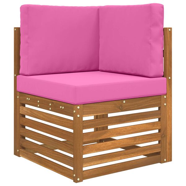 vidaXL Coussin de canap&eacute; d'ext&eacute;rieur 3 pcs Rose Polyester