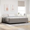 vidaXL Lit &agrave; ressorts avec matelas Taupe 200 x 200 cm tissu