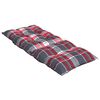 vidaXL Coussins de chaise &agrave; dossier haut lot de 4 motif carreaux rouge