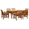 vidaXL Ensemble &agrave; manger de jardin 7 pcs avec coussins Acacia solide