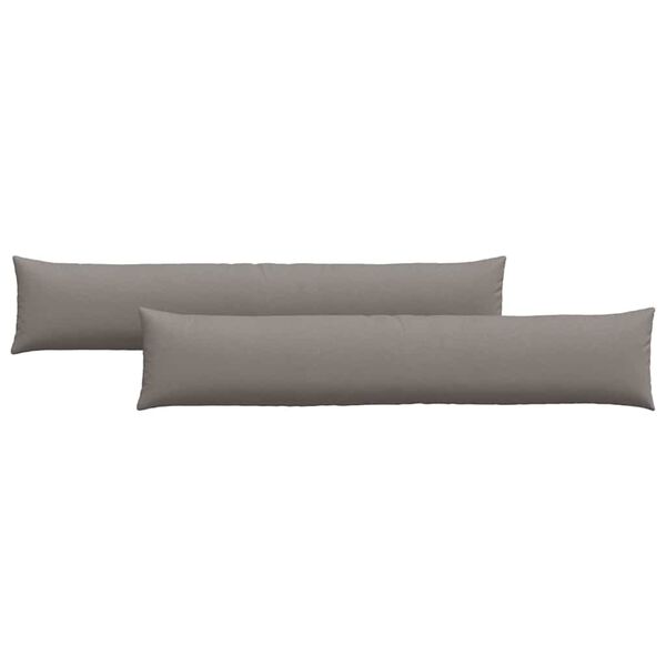 vidaXL Coussins de canapé 2 pcs Taupe 200 x 40 cm tissu