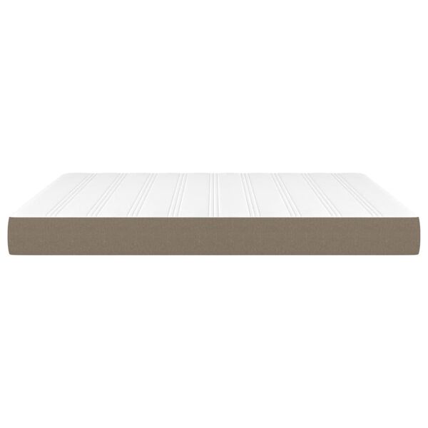vidaXL Matelas de lit à ressorts ensachés Taupe 160x200x20 cm Tissu