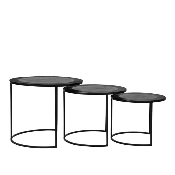 LABEL51 Ensemble de 3 tables basses Tres Noir