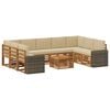 vidaXL Ensemble de canap&eacute;s d'ext&eacute;rieur 10 pc Naturel et Beige