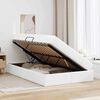 vidaXL Lit avec rangement et matelas avec matelas 2 pcs Blanc Cuir