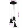 vidaXL Lampe suspendue 25 W noir 30x30x100 cm E27