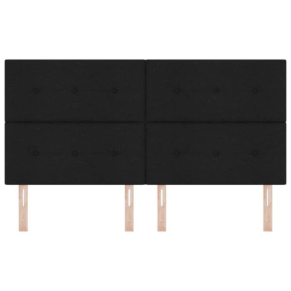 vidaXL T&ecirc;te de lit r&eacute;glable en hauteur Noir 180 cm tissu