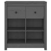vidaXL Buffet Gris 70x35x80 cm Bois massif de pin