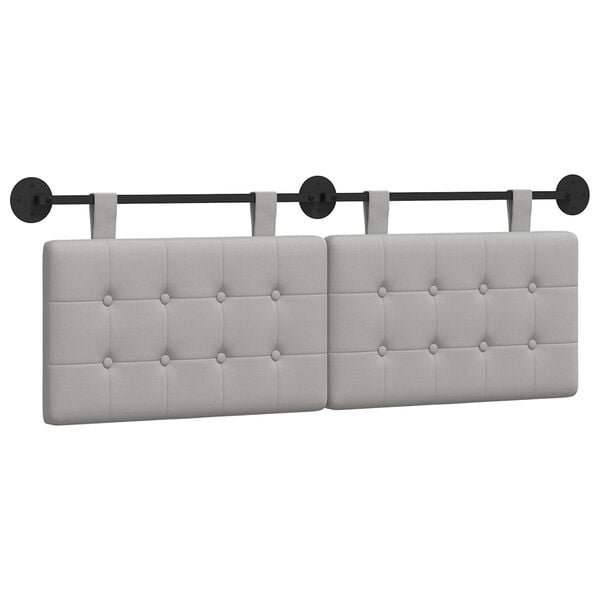 vidaXL T&ecirc;te de lit suspendue Gris nuage 150 x 55 x 5 cm tissu