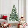 vidaXL Sapin de No&euml;l artificiel avec 300 LED Vert 180 cm PVC et Acier