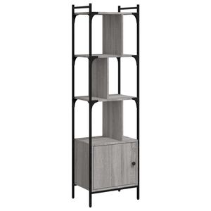 vidaXL Biblioth&egrave;que avec porte sonoma gris 44,5x30x154,5 cm