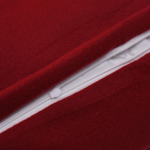 vidaXL Jeu de literie 4 pcs Molleton Rouge bordeaux 140x200/60x70 cm