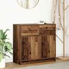 vidaXL Buffet avec tiroir vieux bois 80x34x76 cm bois d'ingénierie