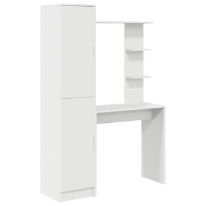 vidaXL Bureau 2 pcs Blanc