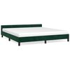 vidaXL Cadre de lit sans matelas vert fonc&eacute; 180x200 cm velours