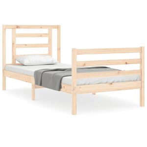 vidaXL Cadre de lit sans matelas 90x200 cm bois massif