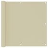 vidaXL &Eacute;cran de balcon Cr&egrave;me 90x500 cm Tissu Oxford