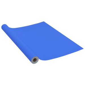 vidaXL Film autoadh&eacute;sif pour meubles Bleu brillant 500x90 cm PVC