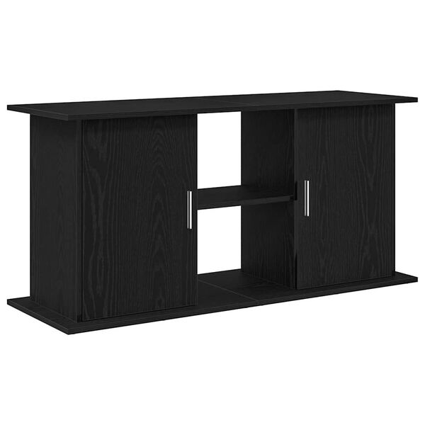 vidaXL Support d'aquarium ch&ecirc;ne noir 121x41x58 cm bois d'ing&eacute;nierie
