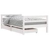 vidaXL Cadre de lit pour enfant tiroirs blanc 80x160cm bois pin massif