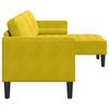 vidaXL Ensemble de Canap&eacute;s avec coussin Jaune Polyester
